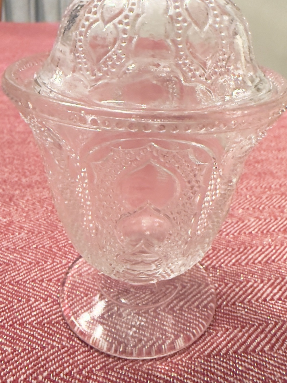 Pert Toy Sugar Bowl & Lid Child's Clear Glass EAPG 1880s Maker
Unknown Antique